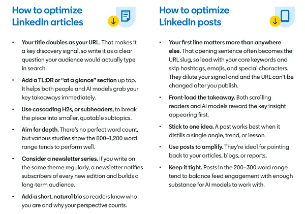 LinkedIn AI search tips