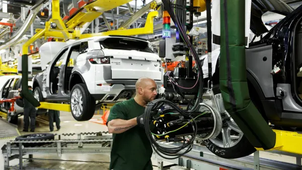 Jaguar Land Rover Assembly Line for at Halewood in the U.K.