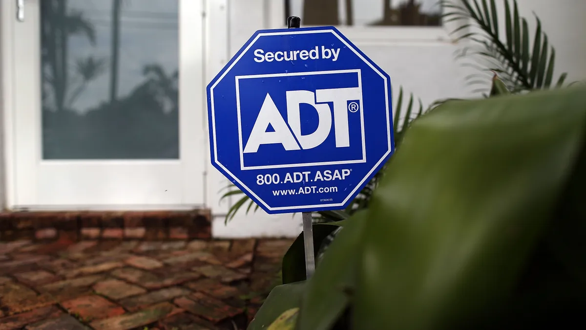 ADT sign outside of a private home