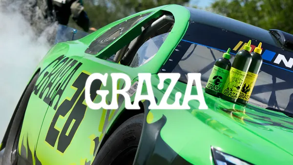 Graza campaign imagery for "The Hot Lap Test"
