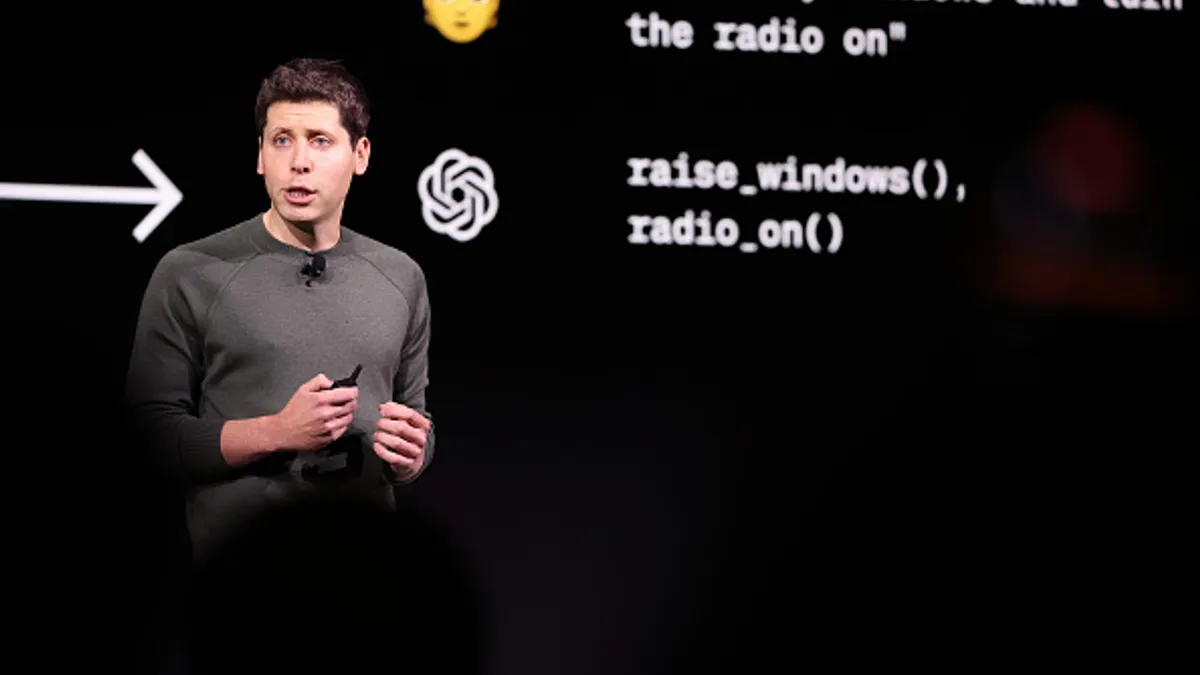 OpenAI CEO Sam Altman speaks during the OpenAI DevDay event on November 06, 2023 in San Francisco, California.