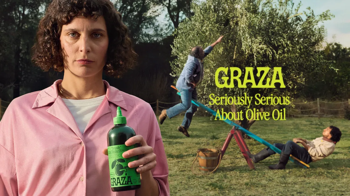 Graza campaign imagery for "Seriously Serious."