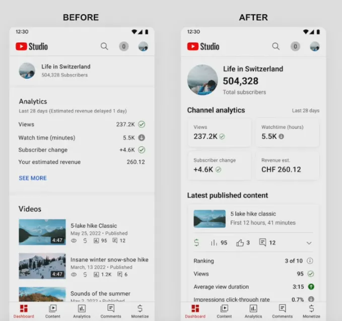 YouTube Studio refresh