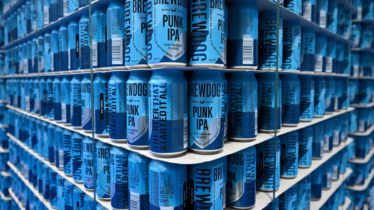 Cans of BrewDog beer