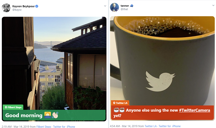 Twitter camera image examples