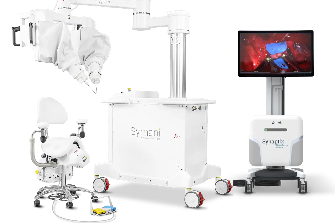 The Symani surgical system and Synaptix digital surgery platform.