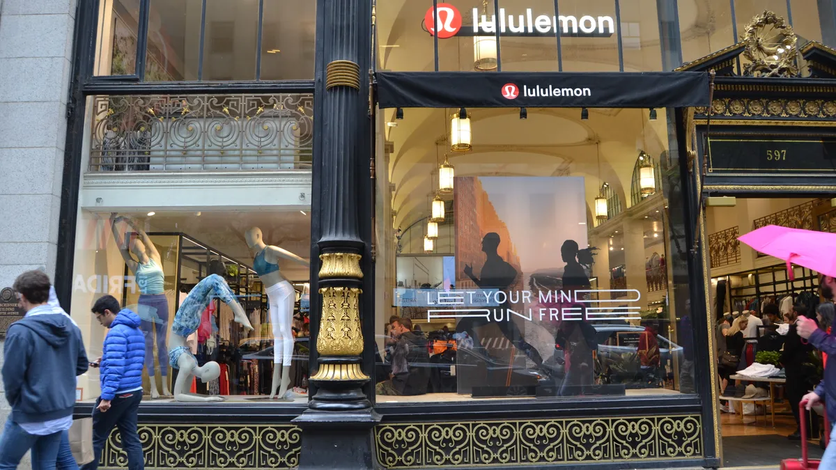 Lululemon storefront in New York