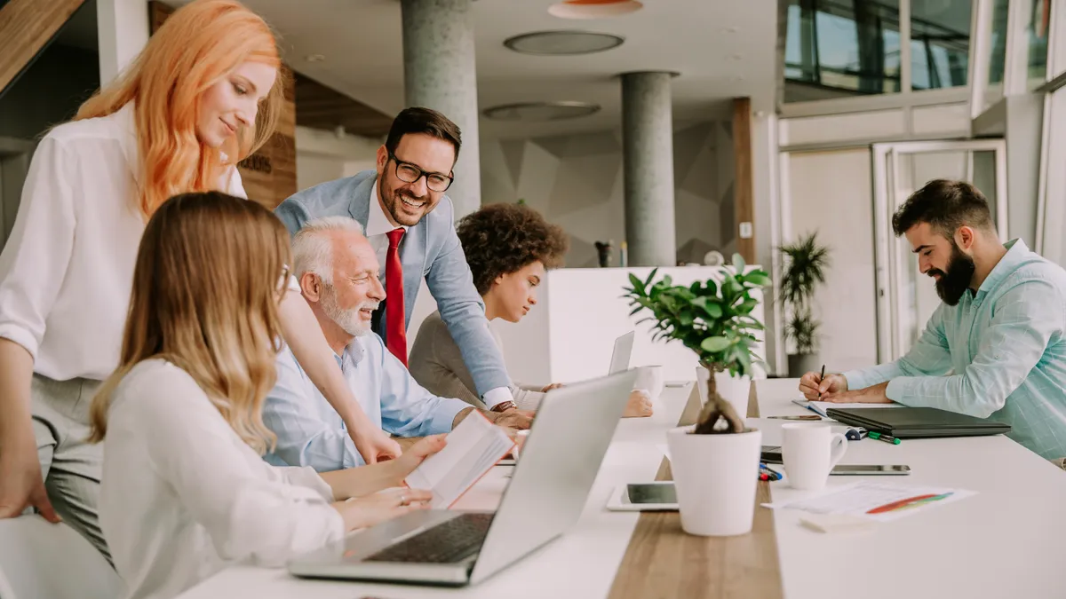 Business people working in team