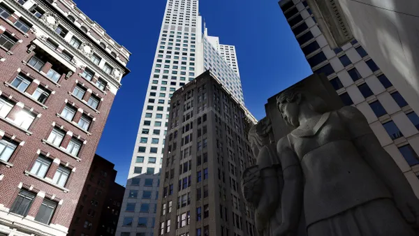 A view of office buildings on October 27, 2022 in San Francisco, California.