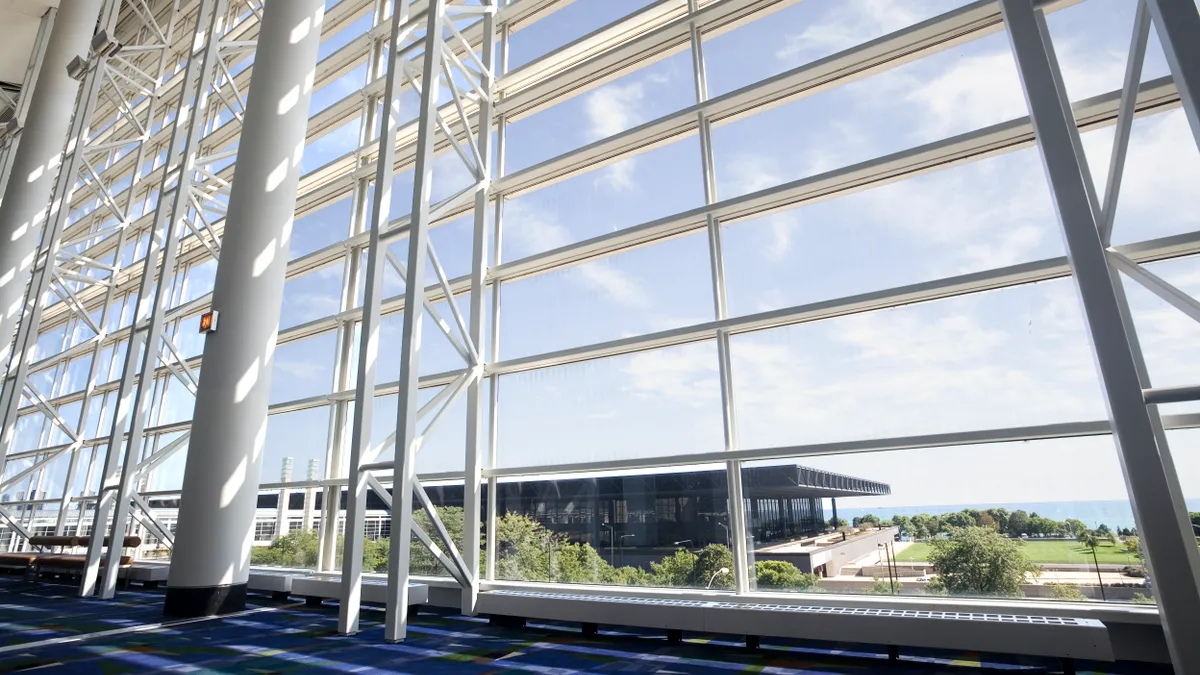 A view from within Chicago's McCormick Place convention center.