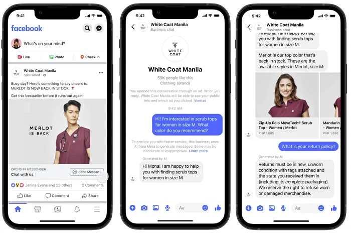 Meta messaging AI update