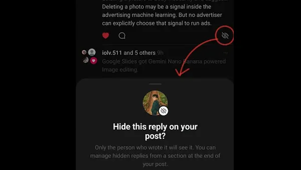 Threads hide replies