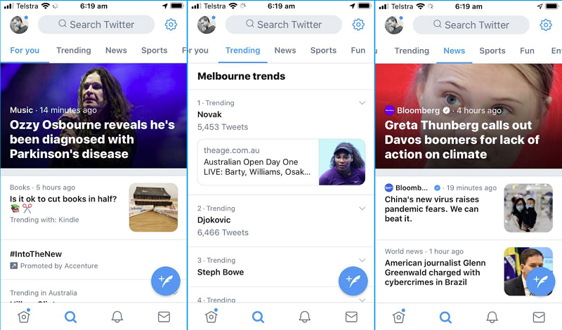 Twitter Explore