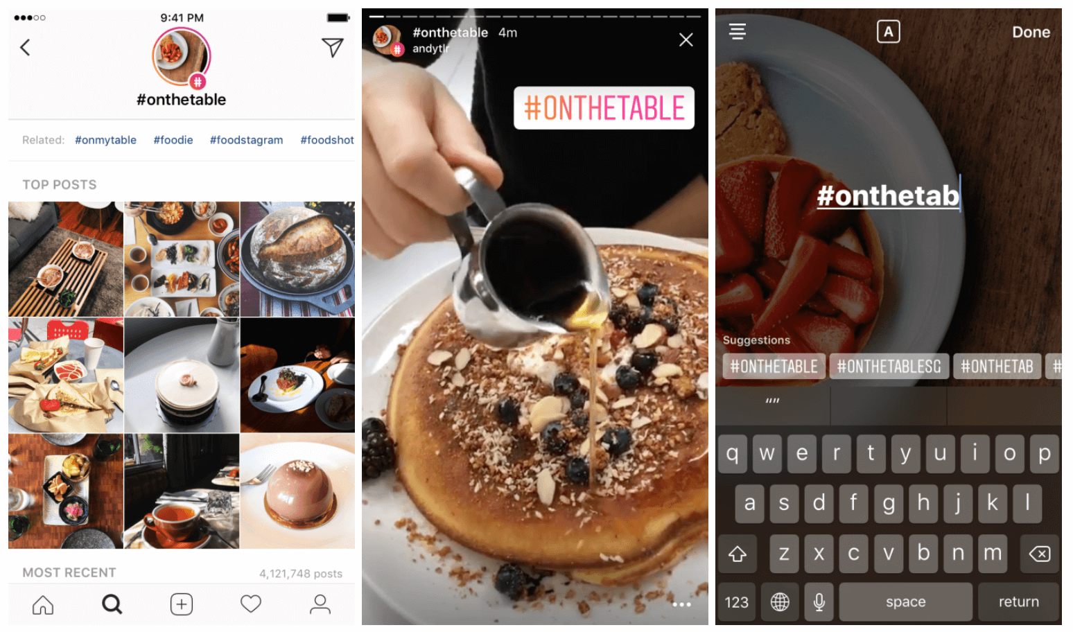 Instagram Story hashtags