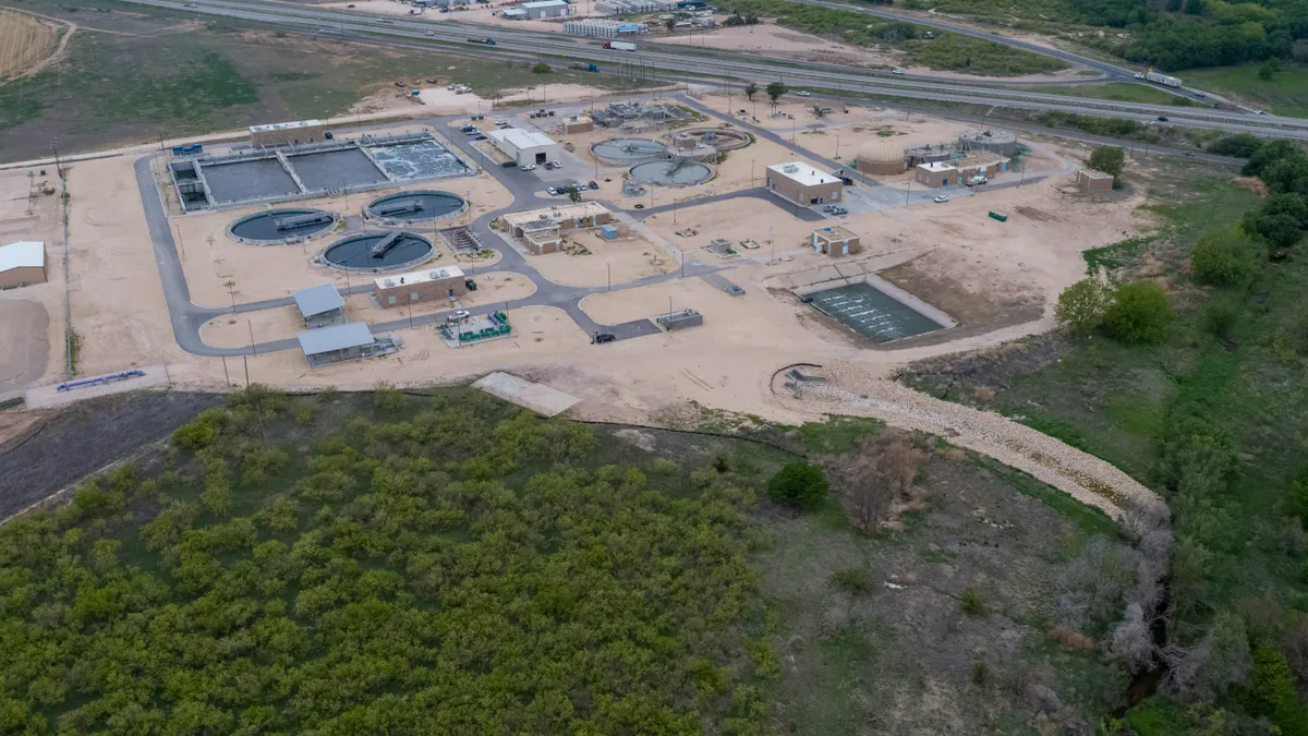 Aerial view of the Midland Water Pollution Control Plant expansion