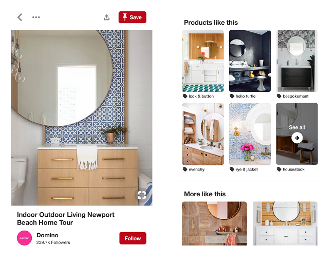 Pinterest recommendations