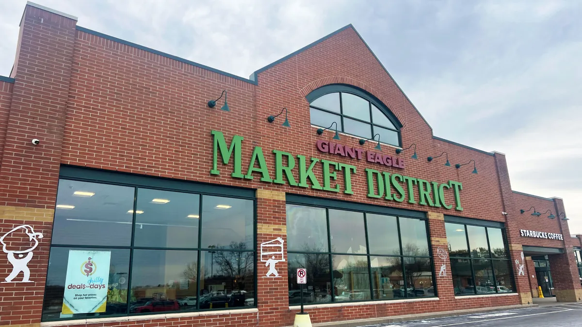 Exterior of a grocery store.