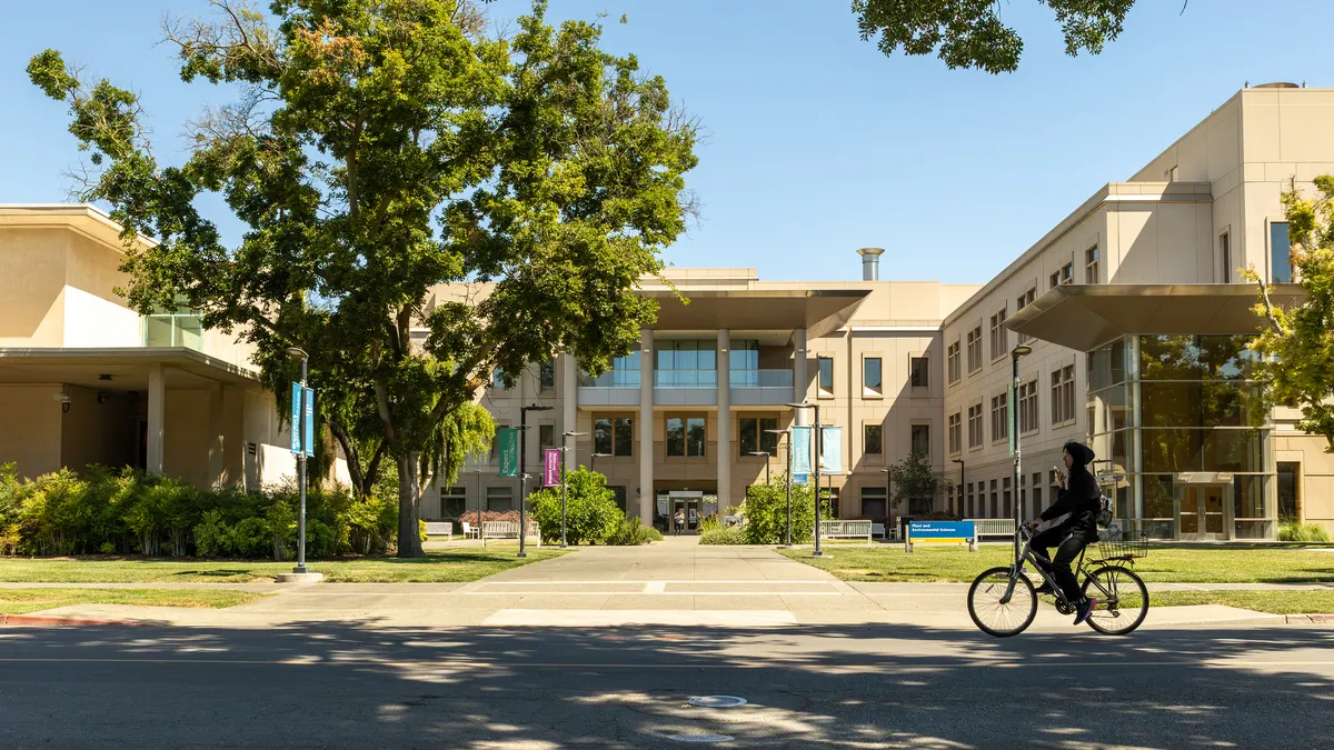 The campus of the University of California, Davis on