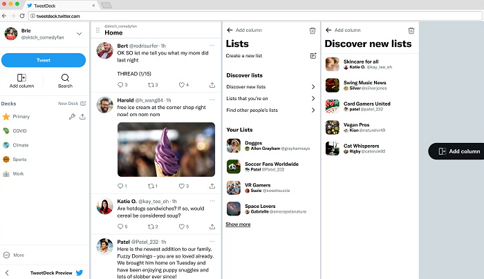 TweetDeck update