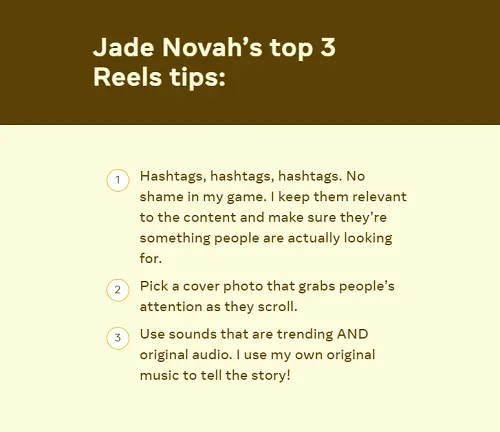 Instagram Reels tips