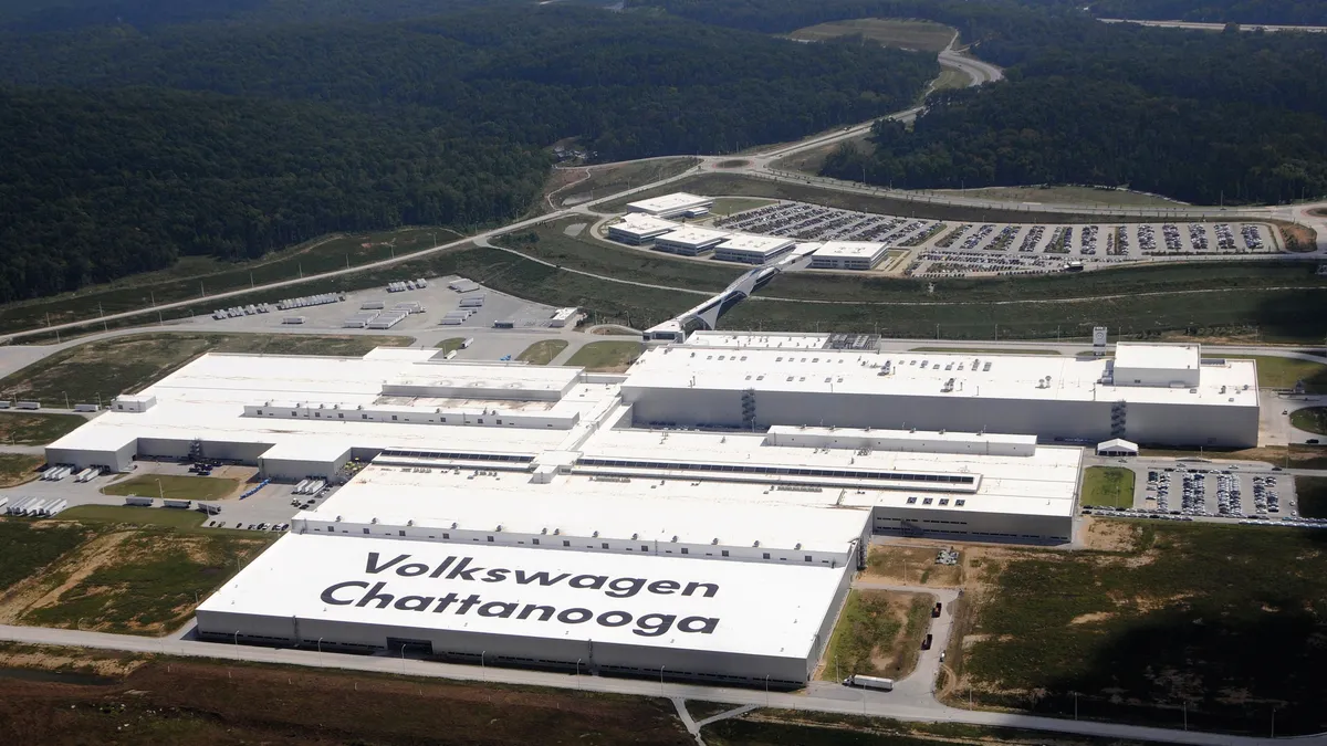 Volkswagen Group's assembly plant in Chattanooga, Tenneesee.