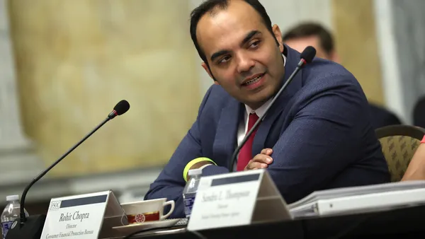 CFPB Director Rohit Chopra participates in a meeting of the Financial Stability Oversight Council at the U.S. Treasury