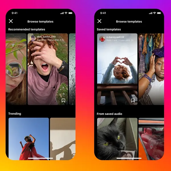 Instagram Reels templates