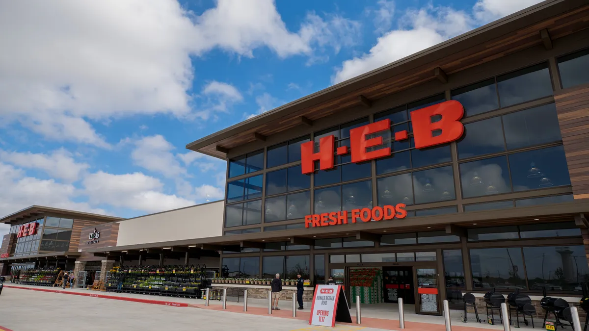 Exterior of an H-E-B store