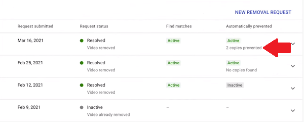 YouTube copyright claim