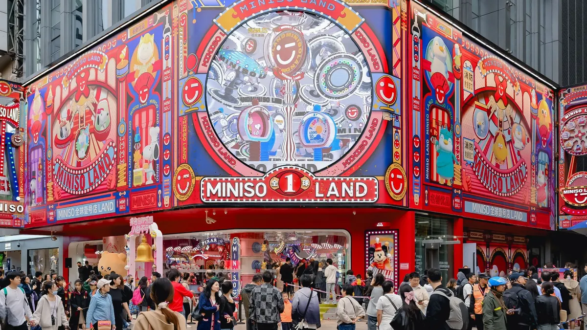 A MINISO storefront.