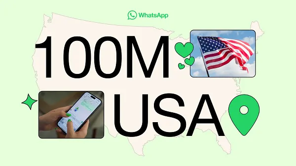 WhatsApp 100 million us users