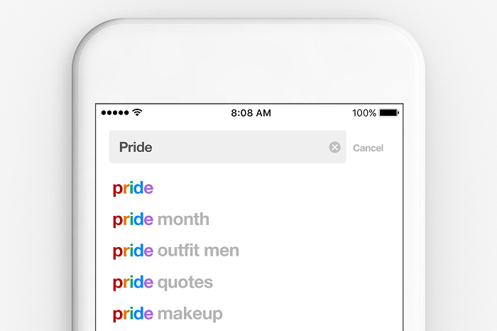 Pinterest Pride searches