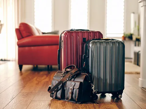 Picture of luggage in a home