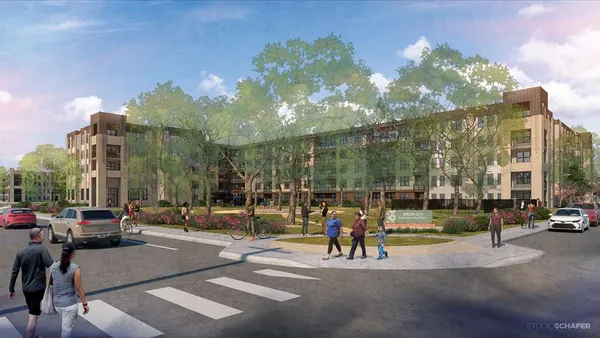Rendering of the Anita Ferrales Coy redevelopment in Austin, Texas.
