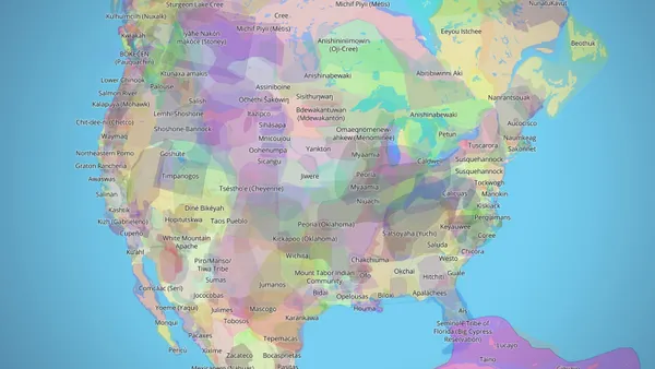 A screenshot of the Native Land Digital territories map