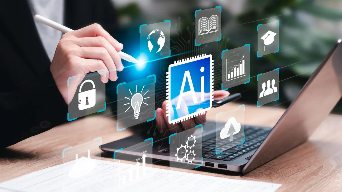 Artificial intelligence technology, and daily life, World technology concept,