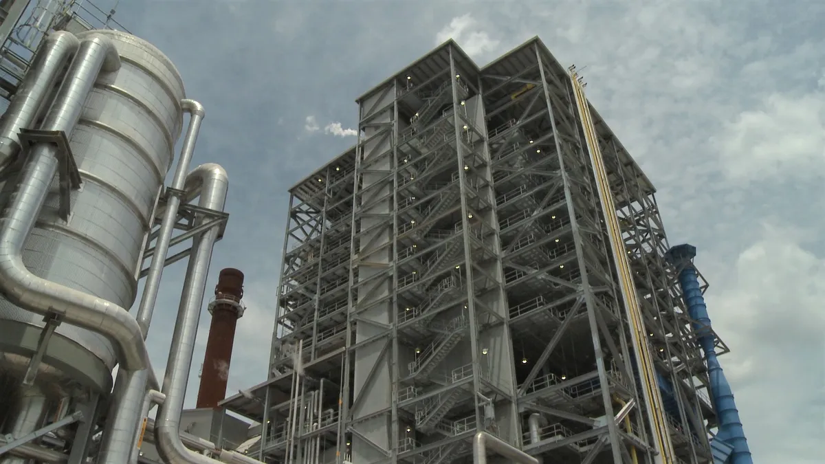 A boiler at a Georgia-Pacific containerboard manufacturing facility.