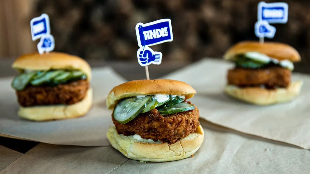 Picnic Chicken Sandwiches made with Next Gen Foods' plant-based Tindle.