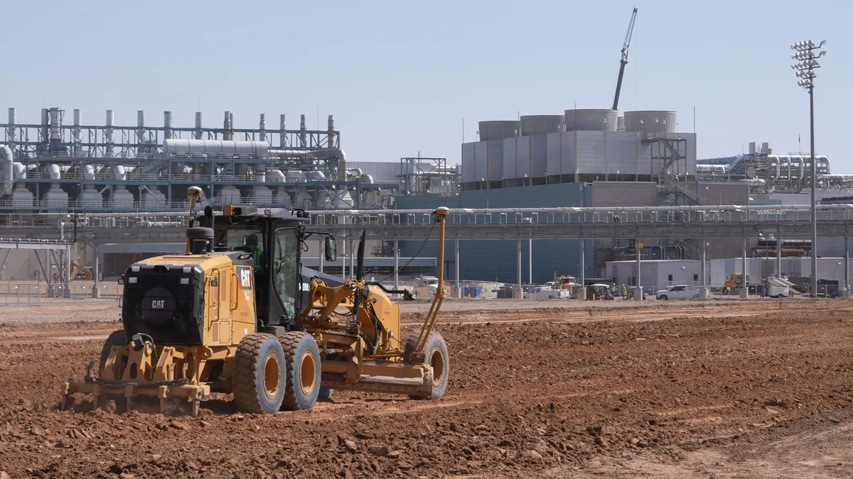 Construction site for new Intel chip factories in Chandler, Arizona