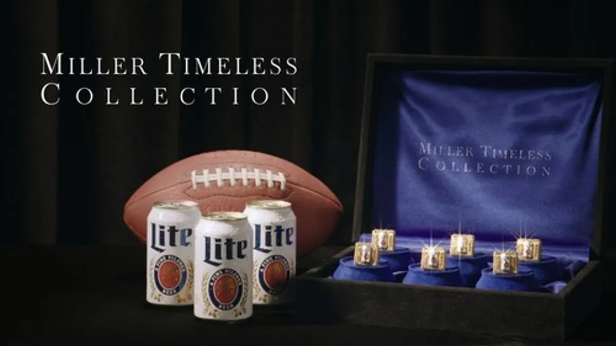 Miller Lite's NFL collection of rings