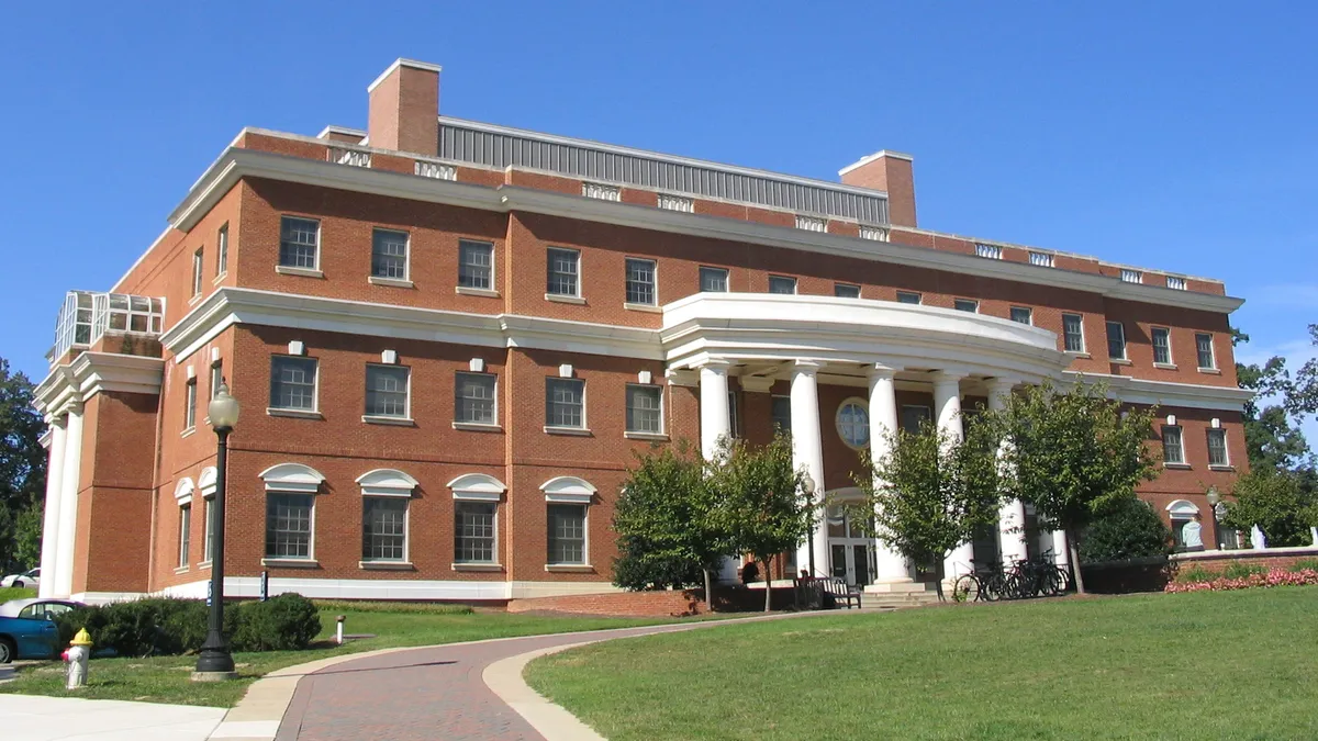 A campus building at the University of Mary Washington.