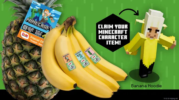 Dole Minecraft campaign QR codes