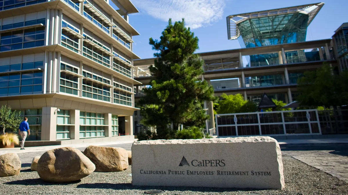 The California Public Employees' Retirement System building seen during daytime.