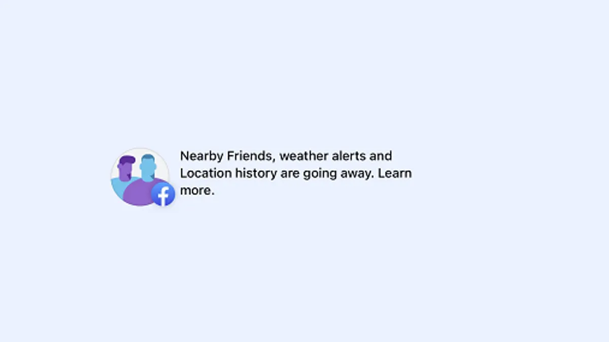 Facebook nearby friends removal