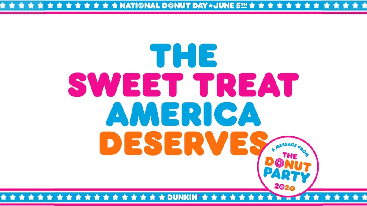 Dunkin' declares support for The Donut Party in nod to election year