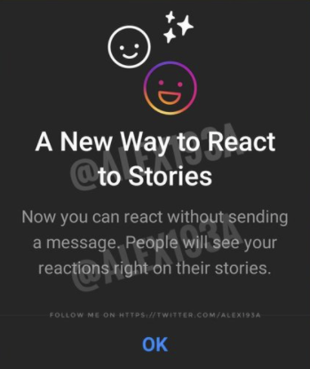 Instagram Stories react