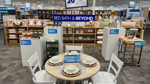 A dining display with Bed Bath & Beyond's co-branded store concept with The Container Store