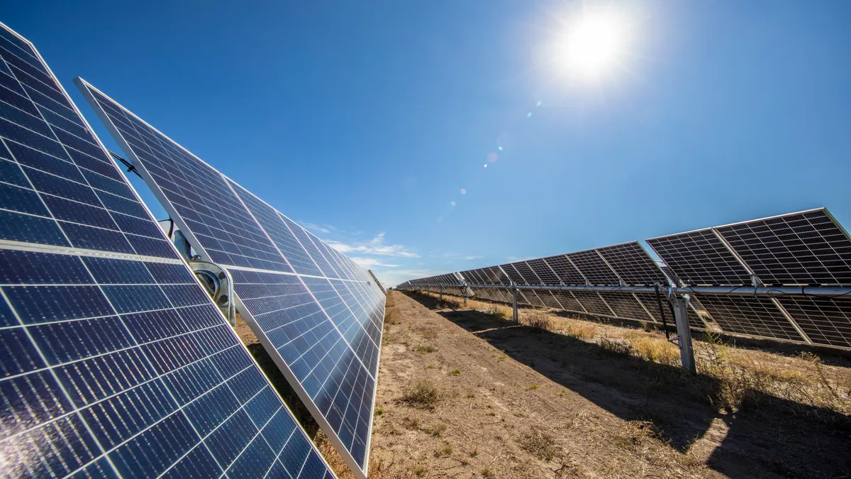 A solar farm in California.