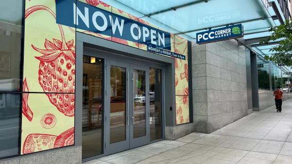 The entrance to PCC Corner Market on 4th Avenue in Seattle
