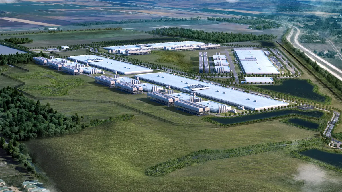 Aerial rendering of Stargate's campus in Port Washington, Wisconsin